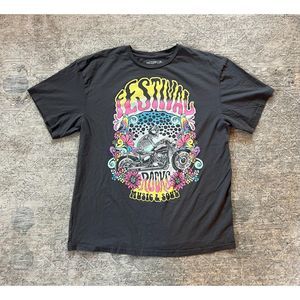 Skeleton Flowers Music Graphic t-shirt